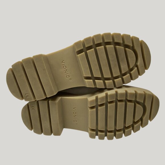 Vionic Jaxen Waterproof Lug Sole Hiker Ankle Boots Lace Up Cream Size 11 - Picture 5 of 6